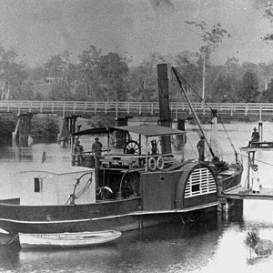 Maid of Sker at Nerang Wharf circa 1900 Photographer unknown