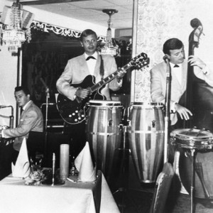 Trio playing at Margot Kelly's Hibiscus Room, Hanlan Street, Surfers Paradise, Queensland, circa 1966 Nicolaine Jordan photographer
