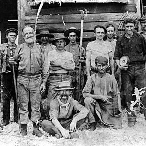 Workers at the Alberton Sugar Mill, circa 1910. Photographer unknown