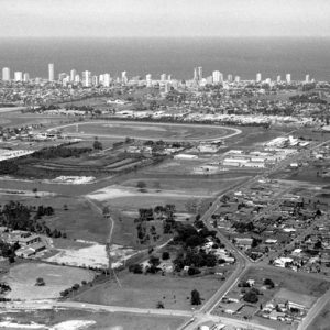 Aerial view over Benowa and Bundall, circa 1970s. A. L. Lambert, photographer