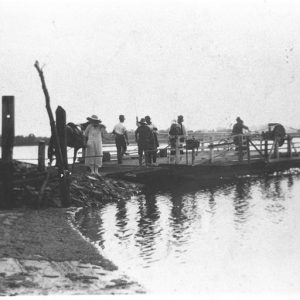 Meyer's Ferry ready to cross the Nerang River at Elston, 1920. Photographer unknown