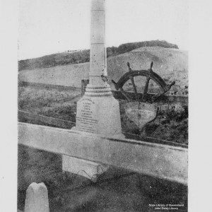 Grave and memorial for the Cambus Wallace, 1894, photographer unknown Image courtesy of John Oxley Library, State Library of Queensland