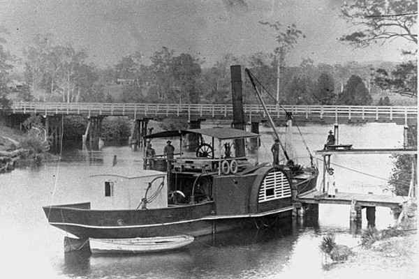 Maid of Sker at Nerang Wharf circa 1900 Photographer unknown