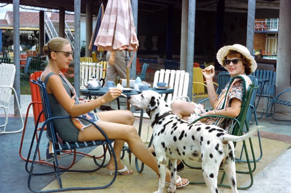 Outdoor cafe November 1958 Arthur Leebold photographer