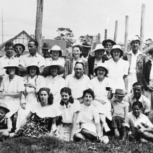 Oxenford social tennis club at Miss Gilligan's Hote circa 1947 Photographer unknown