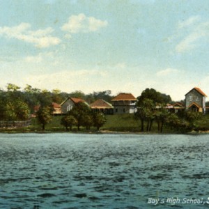 View of The Southport School taken from across the Nerang River, Queensland, circa 1920 Photographer unknown