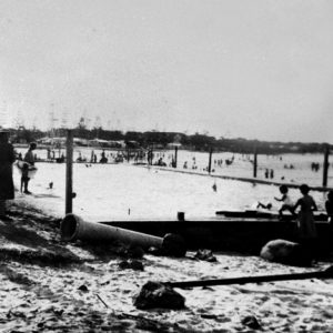 The swimming pool at Burleigh Heads, 1953 - 1954. Photographer unknown.