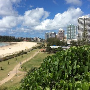 Coolangatta Beach and Queen Elizabeth Park, April 2015. Photographer Kaikohe Katu