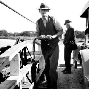 Possibly one of the last journeys of the Meyer's Ferry, 1925. George A. Jackman, photographer