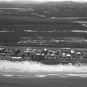 Aerial view over Bilinga, looking to Cobaki Lakes, circa 1970s. Photographer unidentified