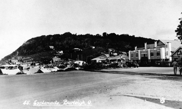 The De Luxe Theatre and campsites at Burleigh Heads, Queensland, 1931. Photographer unidentified